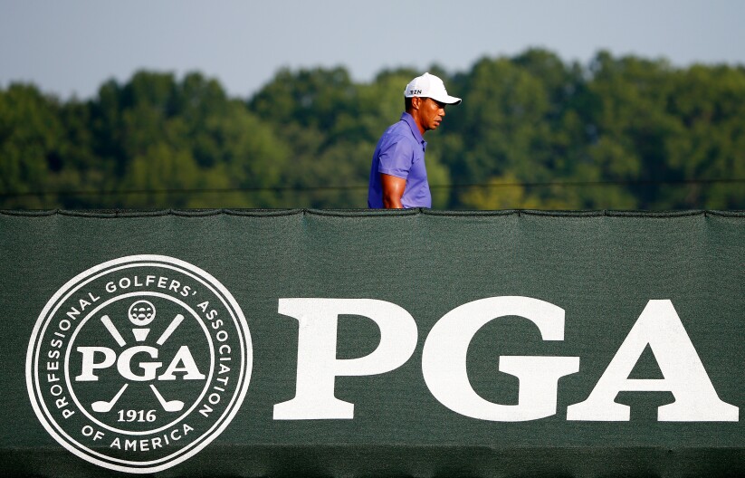 Tiger Woods at the PGA Championship