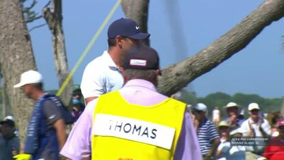 Brooks Koepka makes long eagle putt on No. 7 in Round 2