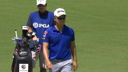 Jinchiro Kozuma Bunker Chip In for Birdie on the 7th