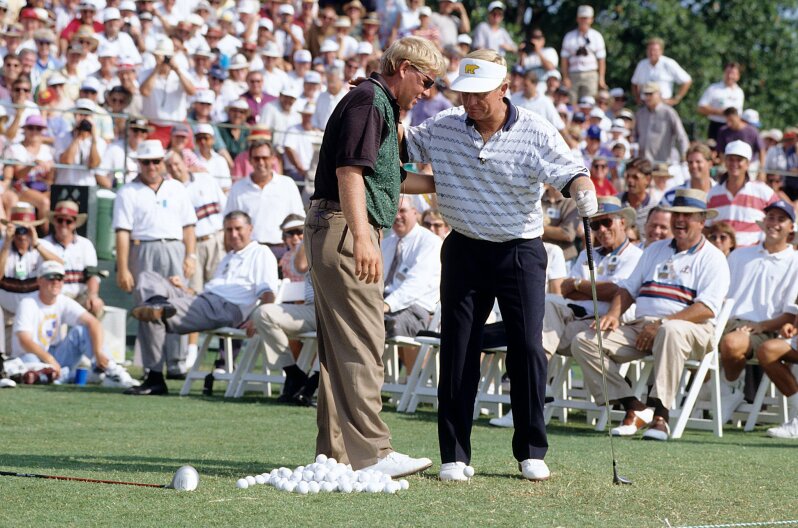 Jack Nicklaus and John Daly at the 1994 PGA Championship at Southern Hills