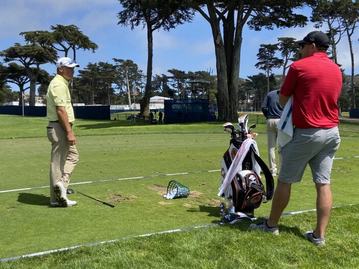 Mike Auterson and Caddie Mark Rahall