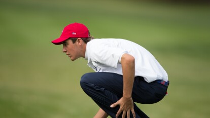 Scottie Scheffler of the U.S. Junior Ryder Cup Team