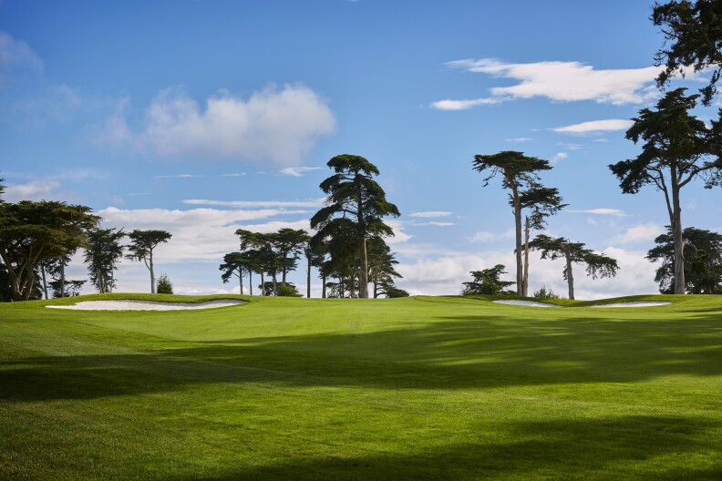 A view from the third hole of TPC Harding Park on October 2, 2018 in San Francisco, California