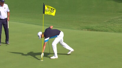 Riyuka Hoshino Chips in for Birdie on 8