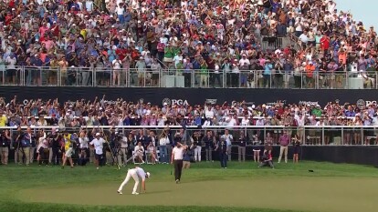 Michael Block's Par Save on No. 18 From The Crowd