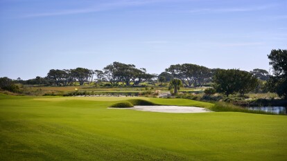 The first hole at the Ocean Course at Kiawah Island Golf Resort