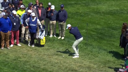 Mav McNealy Chips in from the Rough on No. 5