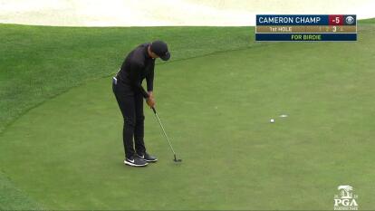 Cameron Champ opens his 3rd Round with a birdie to get to -6