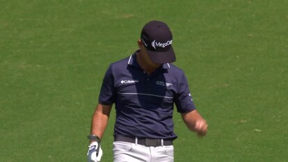 Brian Harman Holes Out for Eagle on 17