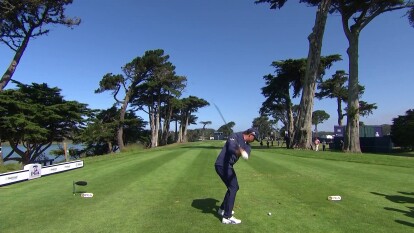 Rickie Fowler has a nice tee shot on 17