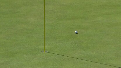 Hideki Matsuyama has a birdie on 18