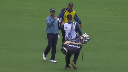 Webb Simpson Holes Out for Eagle on 13