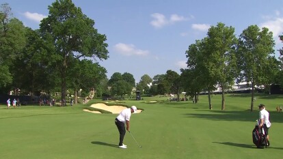 Harold Varner III Chips in for Birdie on the 13th